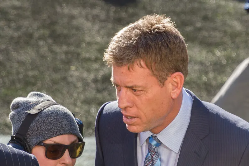 Troy Aikman at Super Bowl 50