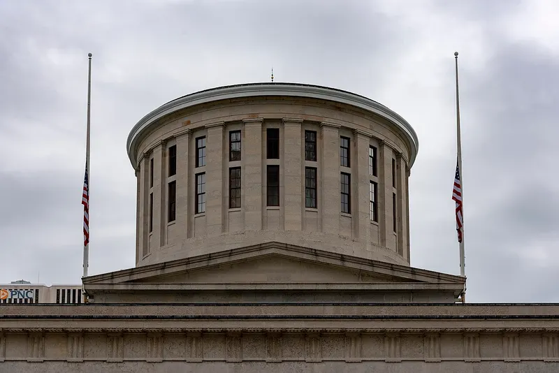 The cupola of the Ohio Statehouse in Columbus